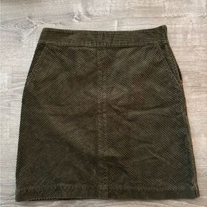Talbots Dark Green Corduroy Pencil Skirt